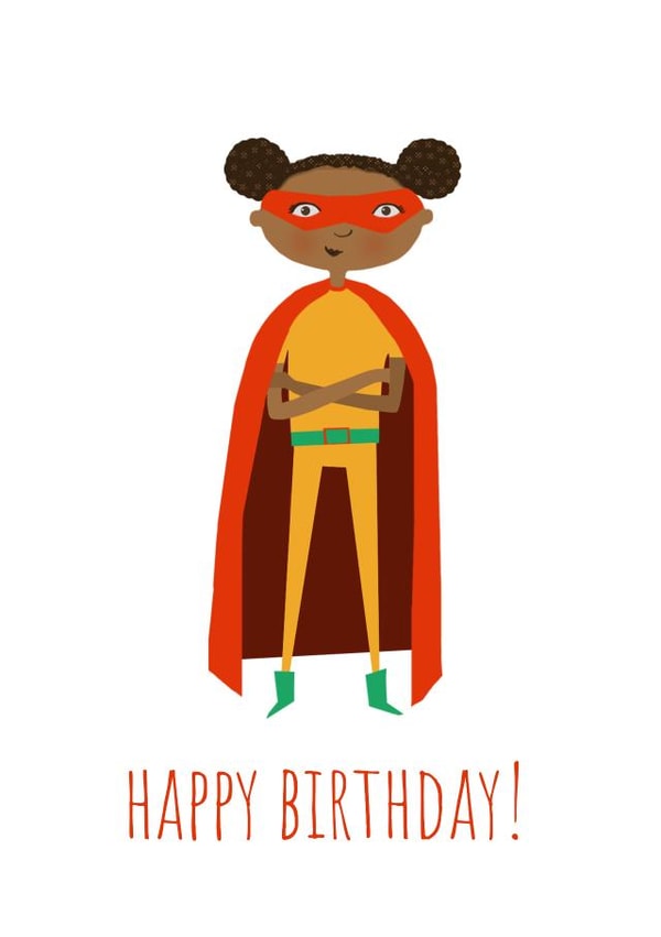 black girl afro puffs Birthday Card 19830 created by Afritistic