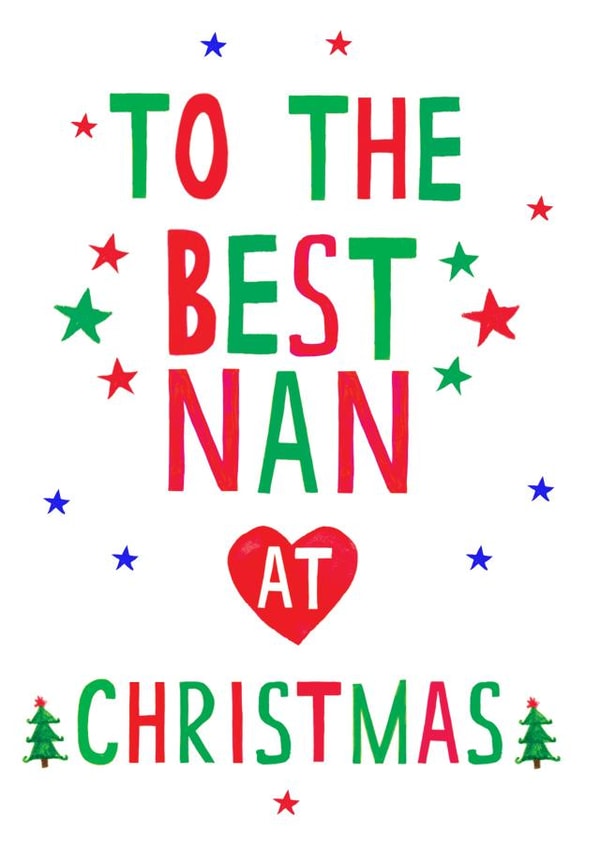 nan typography Christmas Card 17710 created by Earlybird
