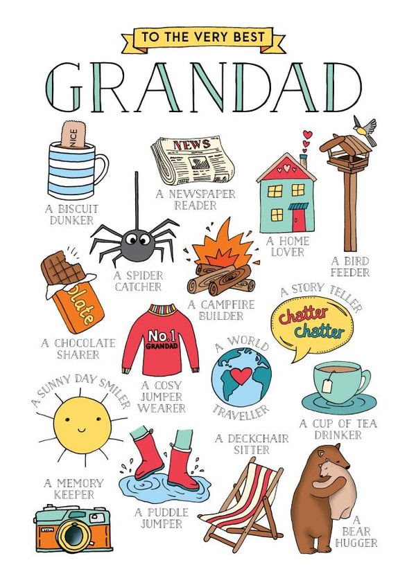 grandad grandparent Birthday Card 5870 created by Eskimo Kiss Designs