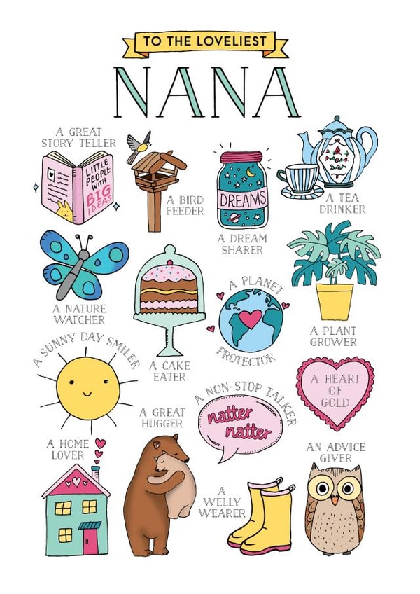 grandparent nana Just because Card 5874 created by Eskimo Kiss Designs