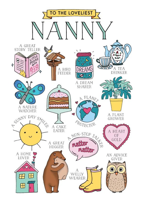 nanny loveliest Just because Card 5875 created by Eskimo Kiss Designs