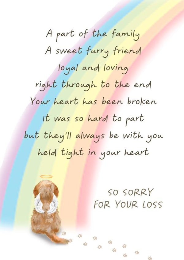 dog dog death Sympathy Card 7212 created by Giddy Kipper