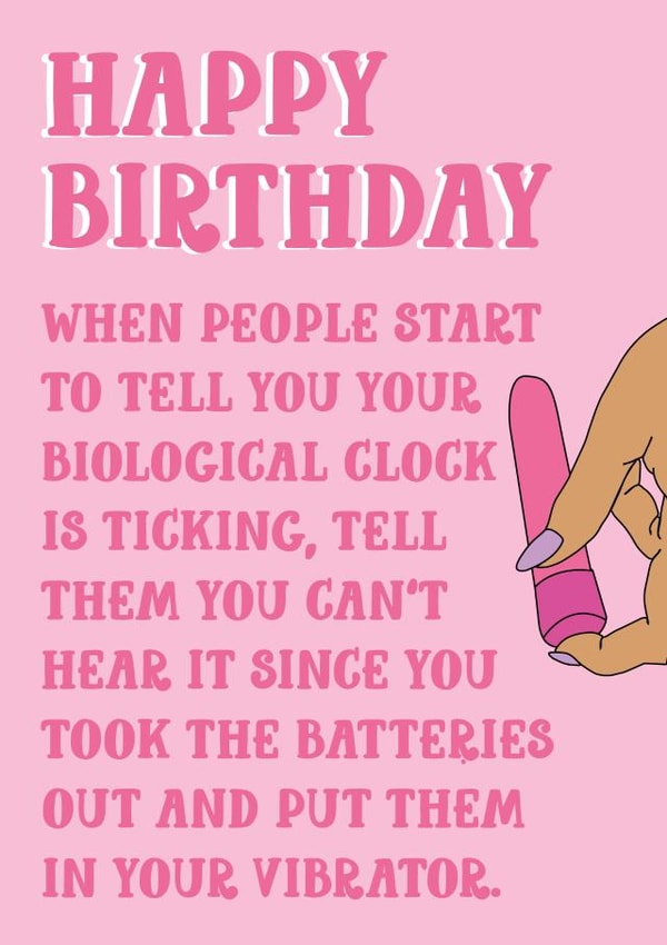 biological clock Birthday Card 13477 created by Phaedra Peer