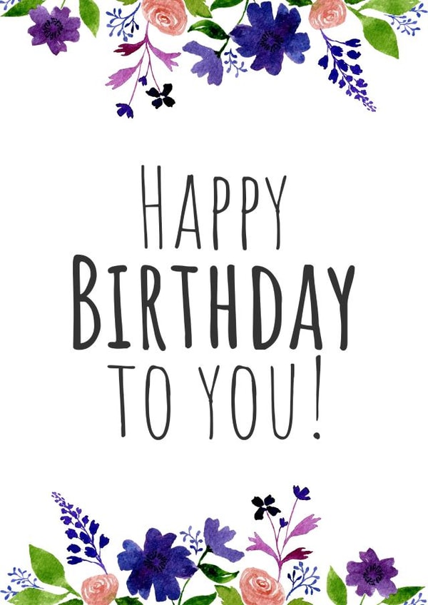 flowers watercolour Birthday Card 19438 created by Ami Webster