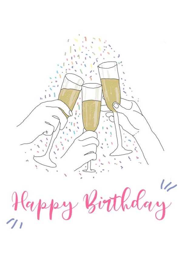 Happy Birthday Drinks Card 39274 created by Emma Keight