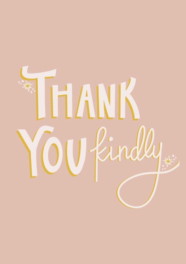 typography traditional Thank You Card 20350 created by Illustrated By Mia