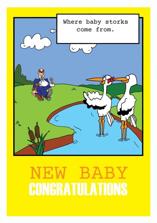 stork adult New Baby Card 20262 created by Out of Focus