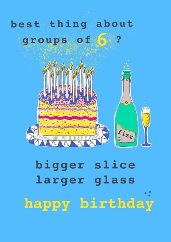 rule of six cv2020 Birthday Card 45250 created by Charlotte Eldred