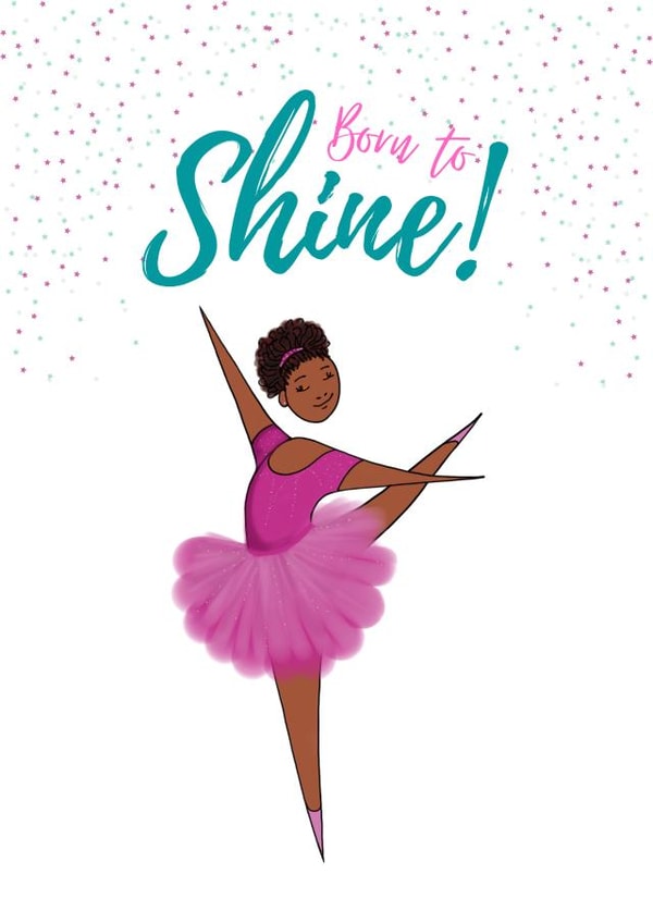 ballerina dancer Birthday Card 19834 created by Afritistic