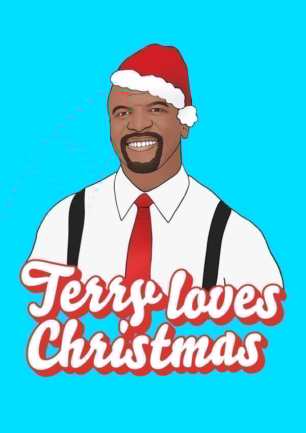 Brooklyn 99 terry Christmas Card 10119 created by Hey Huns It's Nicole