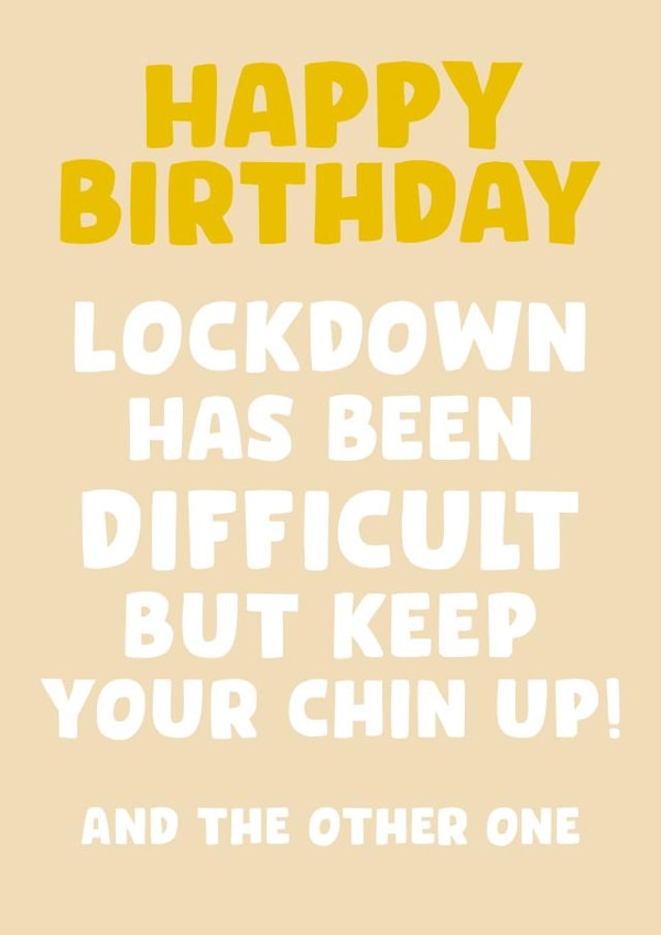 Funny double chin birthday card created by Josh Daniel