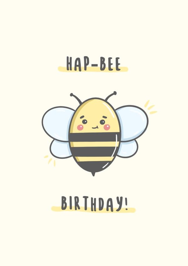 hapbee Child Birthday Card 18119 created by Pixel Elf