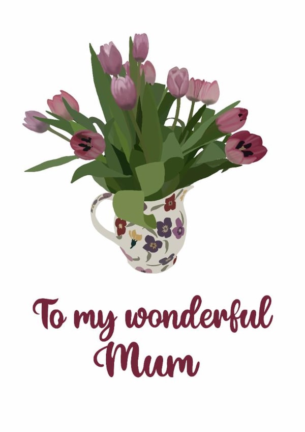 Tulip Floral Just because Card 20368 created by Williams Print Store