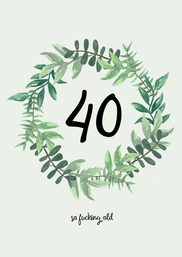 40 40th Birthday Card 15985 created by Pippin Prints