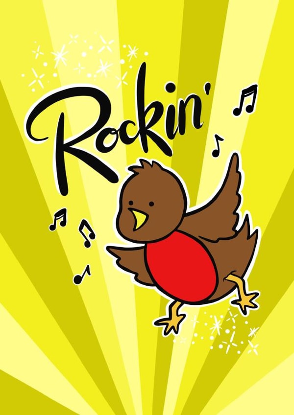 rocking robin Christmas Card 45278 created by Jane Harding