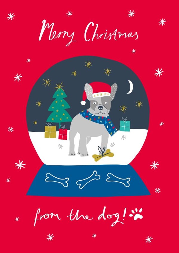 frenchie french bulldog Christmas Card 24269 created by Jessica Hogarth