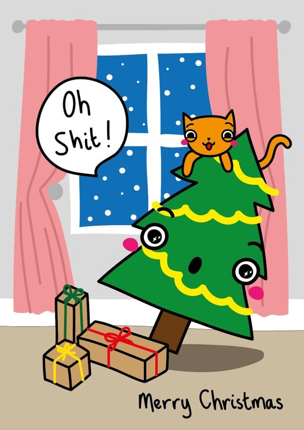 adult Pets Christmas Card 45279 created by The Wired Sloth