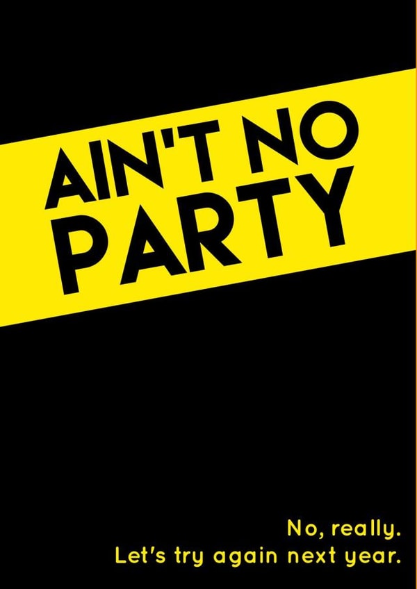 Ain't no party birthday card created by Charlotte Peacock