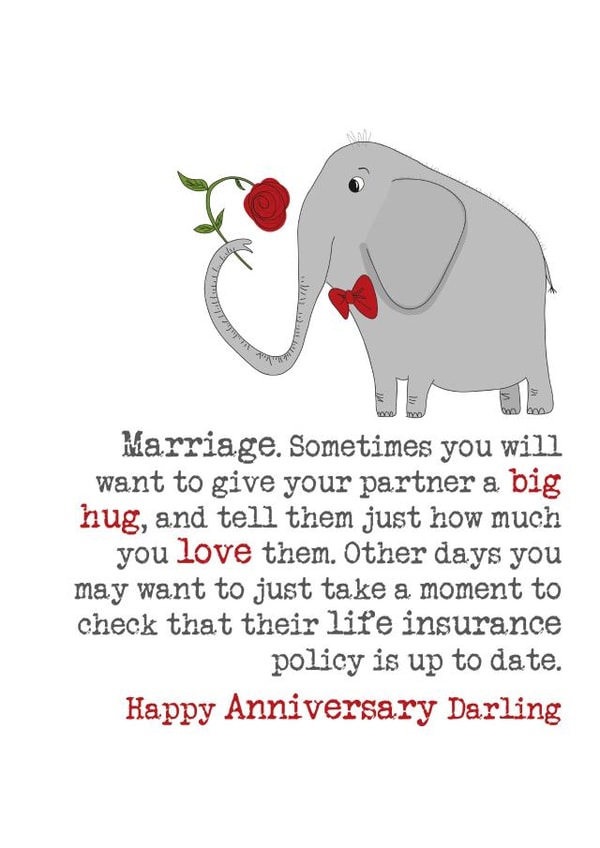 Happy Anniversary Darling created by Dandelion Stationery