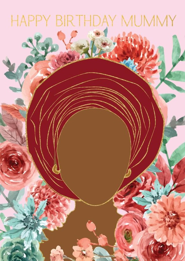 black woman adult Birthday Card 20374 created by Anoela Cards