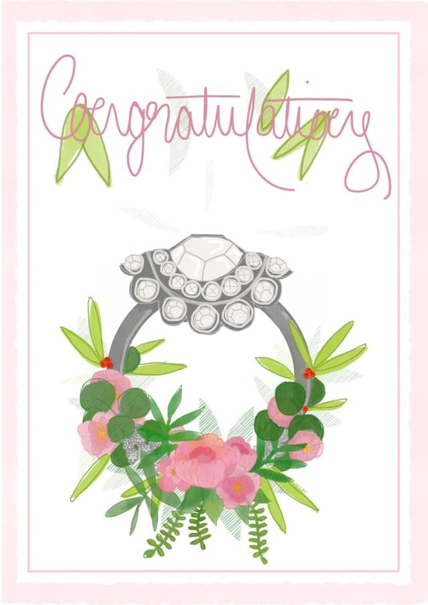 Pretty diamond ring - engagement created by Art by Reebee