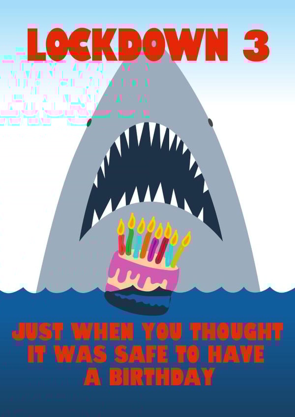 Jaws themed card created by Close to the bone