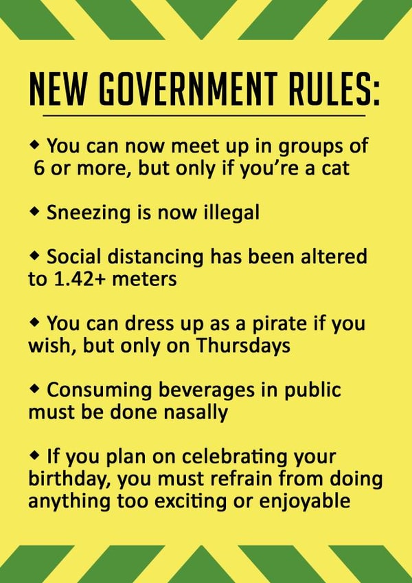 lockdown quarantine Birthday Card 44485 created by Memetallica