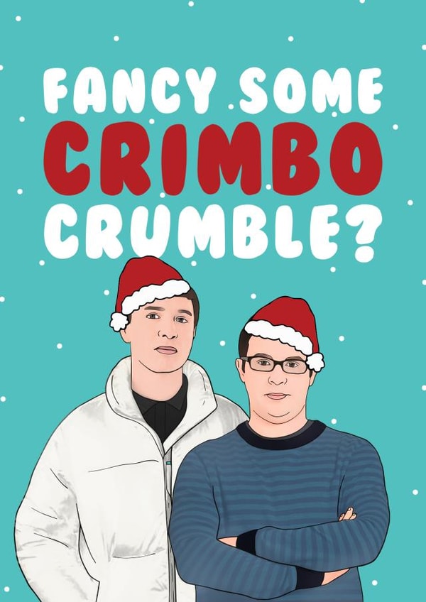 Crimble crumble Friday night dinner Christmas Card 10123 created by Hey Huns It's Nicole
