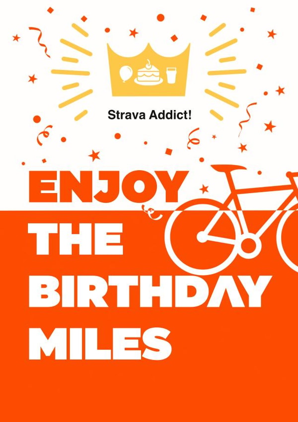 cycling strava Birthday Card 18816 created by Little Cat Creates