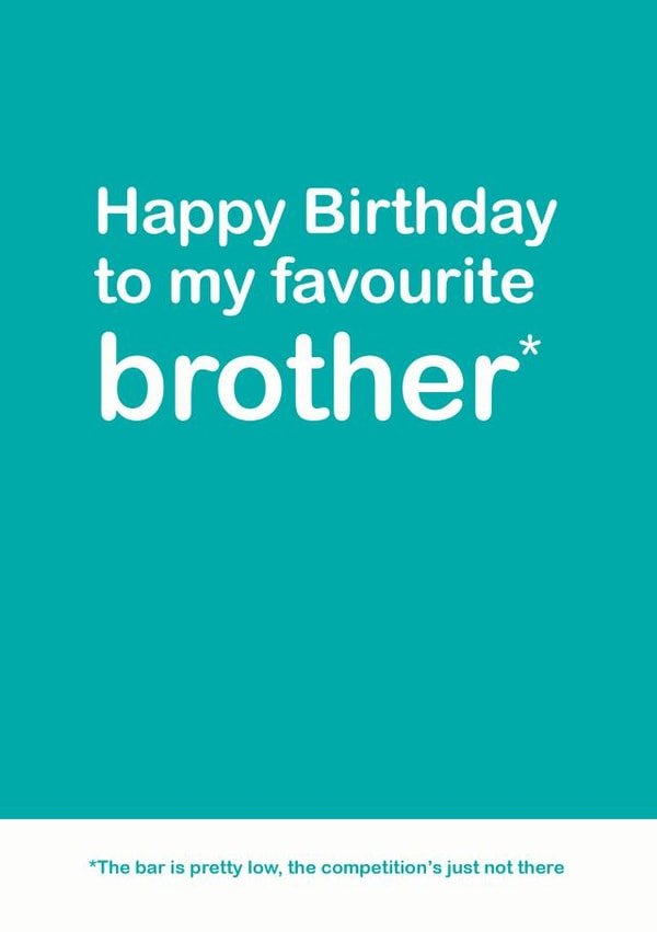 brother favourite Birthday Card 13049 created by Lisa Jestico
