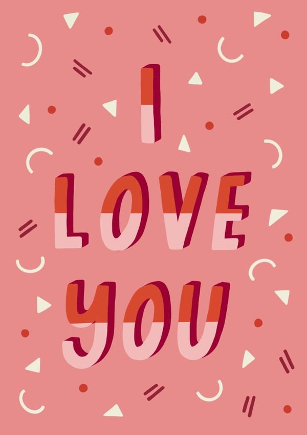 pretty lettering Valentines Day Card 18763 created by Wandering Studio Co.