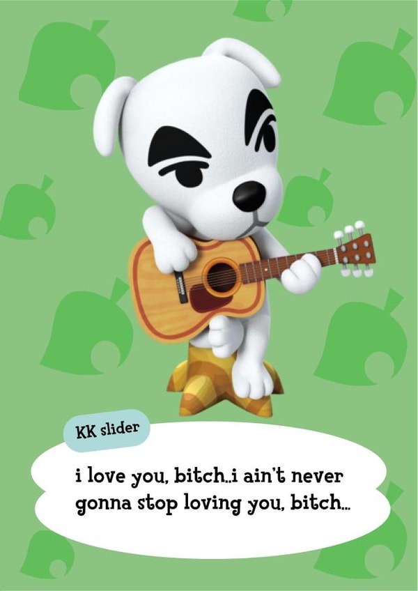 kk slider animal crossing Anniversary Card 45319 created by Jane Amber