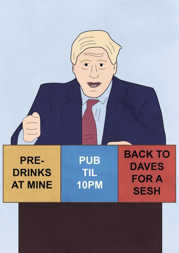 boris johnson restrictions Birthday Card 42759 created by Orca 87