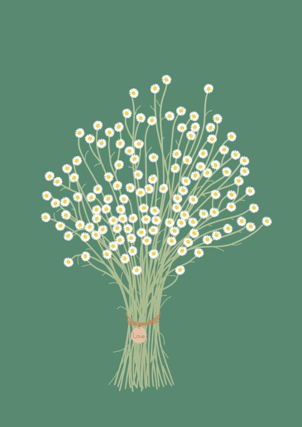 Love wild Daisies card created by JeJu Studio