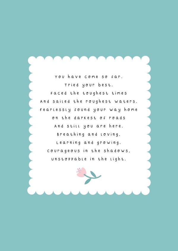 Thoughtful card to send a smile to someone who needs it created by Jessica Rachel Sharp