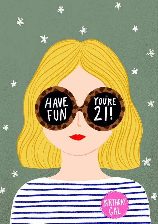 Classic Birthday Card - For Her - 21st created by Corrin Strain