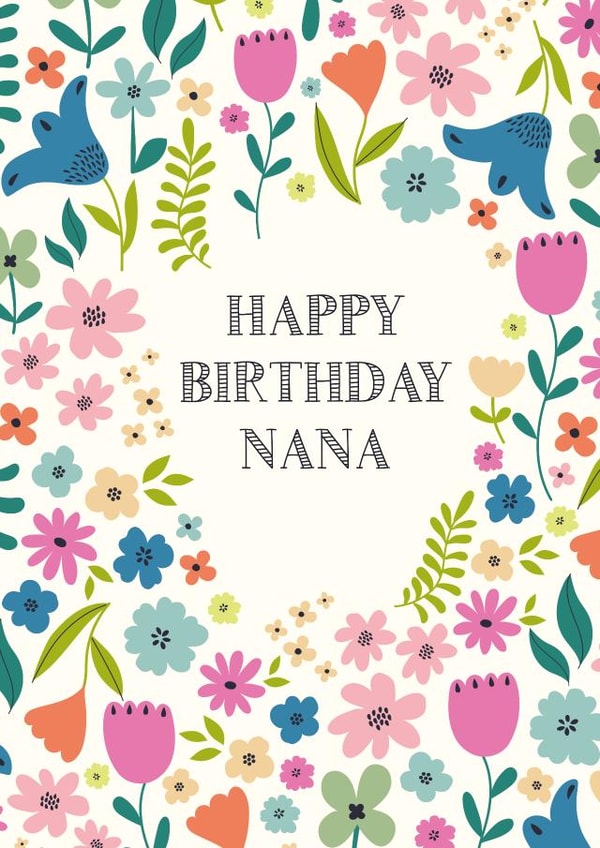 Nana flowers Birthday Card created by Sarah Corcoran 