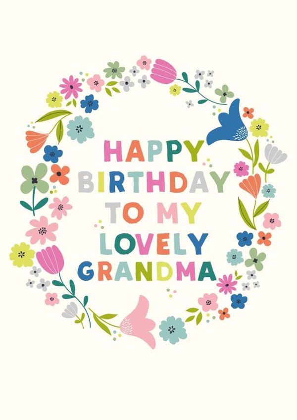 Grandma flowers Birthday card created by Sarah Corcoran 