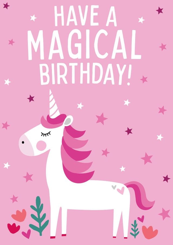 Unicorn birthday card created by Sarah Corcoran 