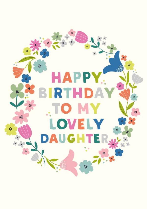 Floral Daughter Birthday card created by Sarah Corcoran 