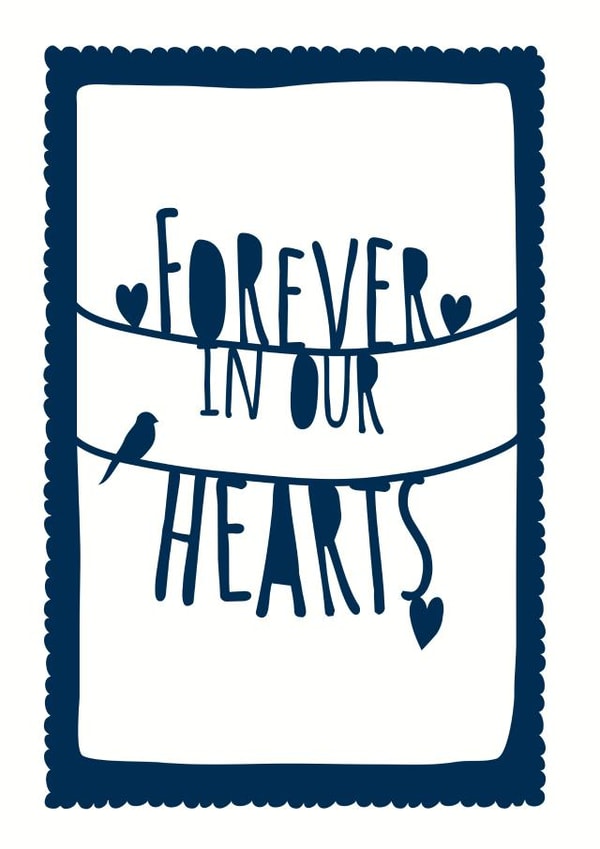 forever hearts Sympathy Card 16578 created by Cloud Cuckoo Design