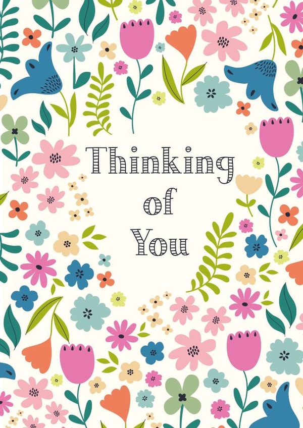 Thinking of you floral card created by Sarah Corcoran 
