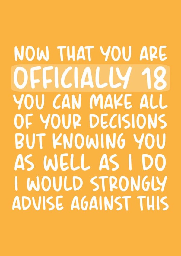 Officially 18 Birthday Card created by Brogan Thomas