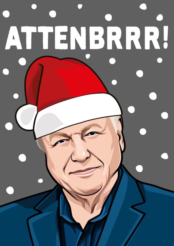 attenborough david Christmas Card 40504 created by All Things Banter