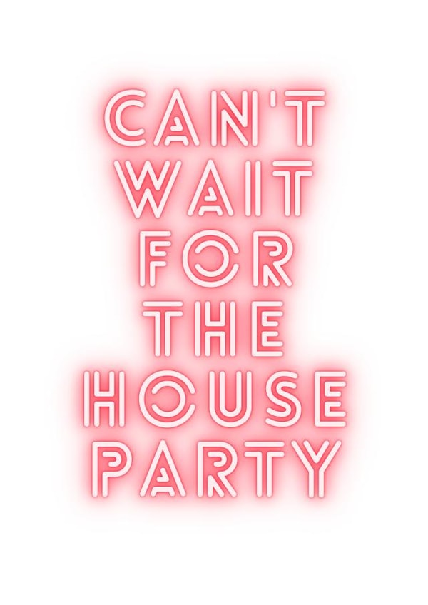Can't wait for the house party, new home card created by Laura Wheatley