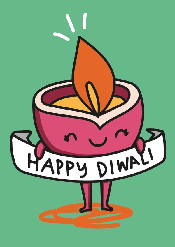 diwali cute Card 8021 created by The Playful Indian