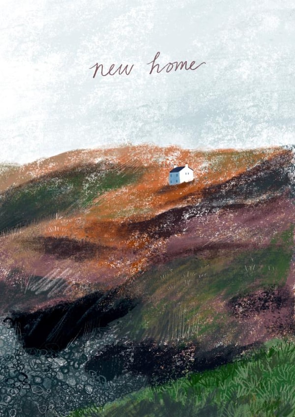 moving house hills New Home Card 20021 created by Becca Hall illustration