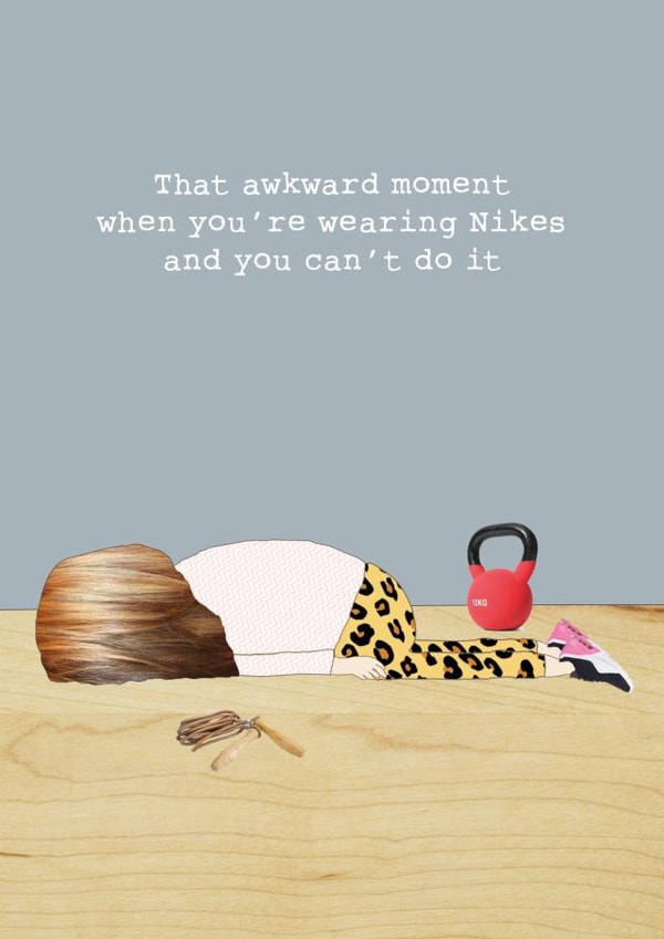 awkward moment Just because Card 17023 created by Rosie Made A Thing
