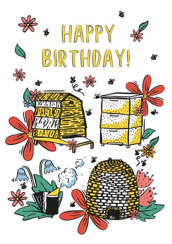 bees bee Birthday Card 20254 created by Emily Hunter