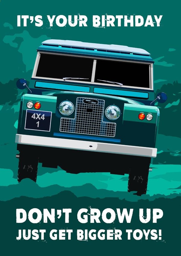 Birthday Land Rover 4x4 created by RetroMotion Artwork